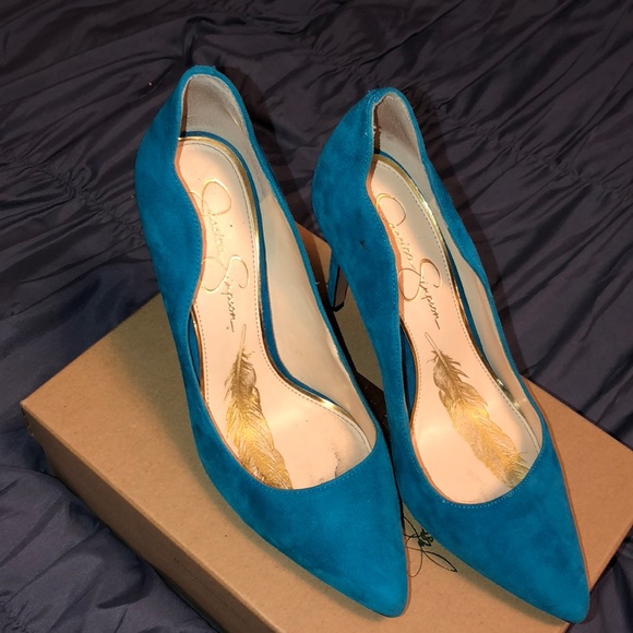 Jessica Simpson Shoes - Teal heels by Jessica Simpson